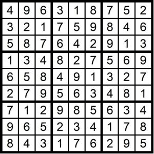 Medium Sudoku December 2018