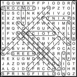 Ross County Ohio Townships Word Search