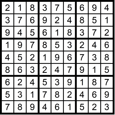 Sudoku Easy May 2019