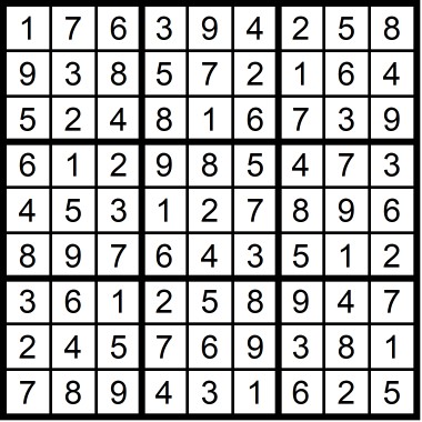 Easy Sudoku July 2019