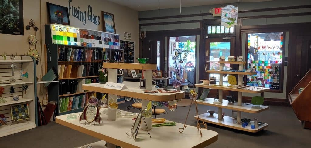 Retail Area inside Bernie and Max's Stained Glass Studio