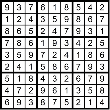 Hard Sudoku July 2019