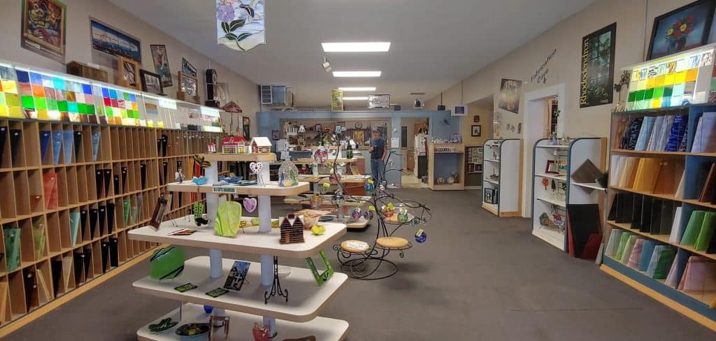 Retail Area inside Bernie and Max's Stained Glass Studio