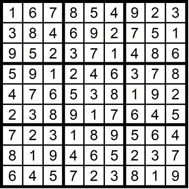 Easy Sudoku October 2019