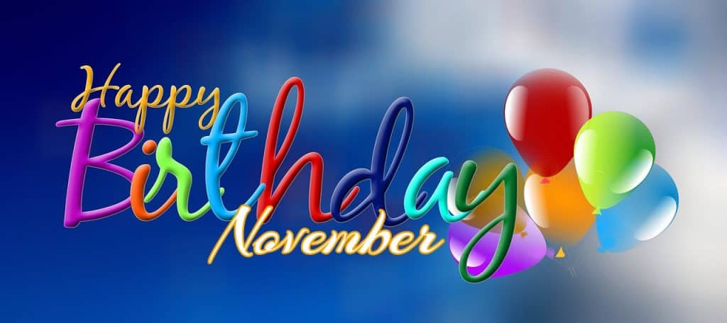 November Birthdays - 2019 | Dimple Times