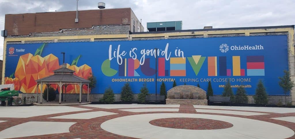 Ohio Health Life is Gourd in Circleville backdrop on Frontier