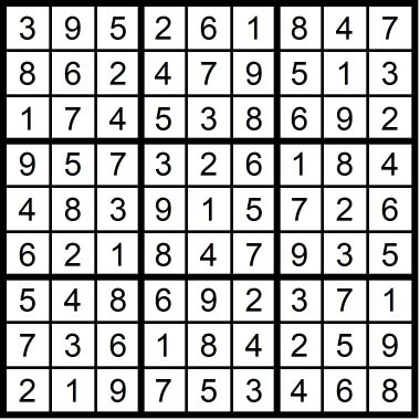 Hard Sudoku November 2019