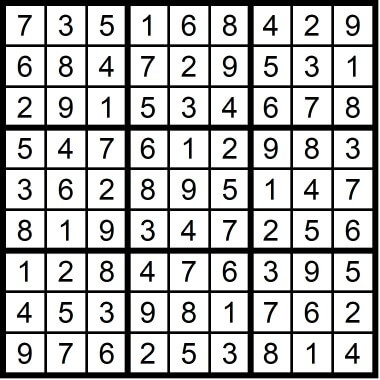 Medium Sudoku November 2019