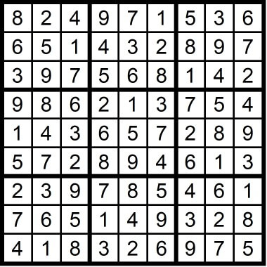 Medium Sudoku December 2019