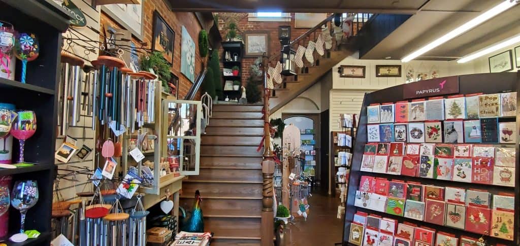 Stairs Leading to the Upstairs Retail Area in Ivy's Home and Gifts