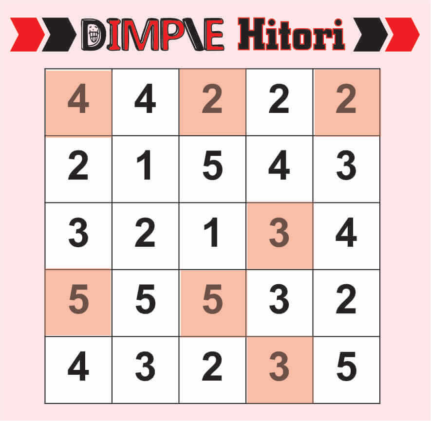 Dimple Hitori Solution January 2020