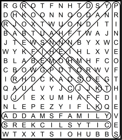 Top 10 Movies 1991 Word Search January 2020