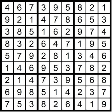 Easy Sudoku January 2020