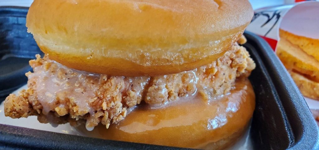 KFC Chicken and Donut sandwhich