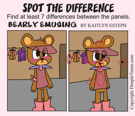 Spot the Difference Bearly Emusing February 28 2020 solution