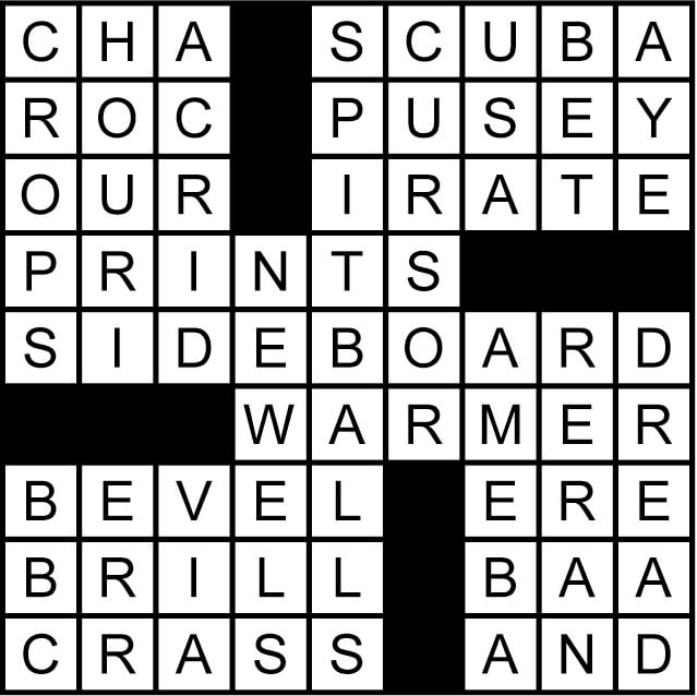 Stuffing ingredient crossword November 2019