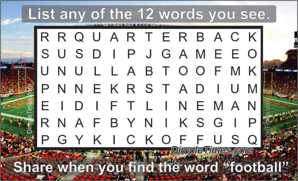 Super Bowl Word Search 2020 Dimple Times