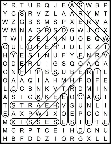 Valentines Word Search January 24 2020