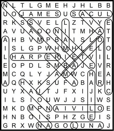 Baby Names Word Search March 27 2020