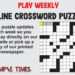 Play weekly crossword puzzles