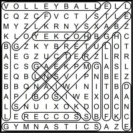 Sports terms word search March 13 2020