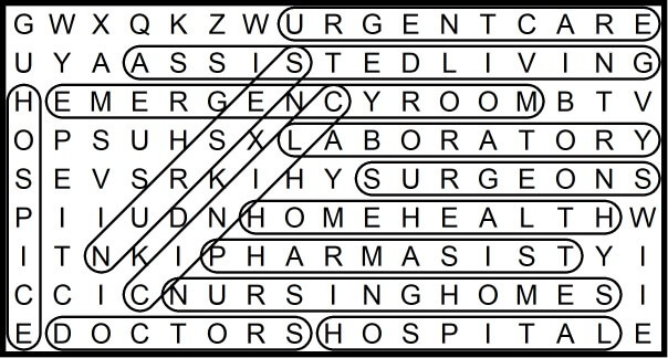 Healthcare Workers Word Search April 10 2020