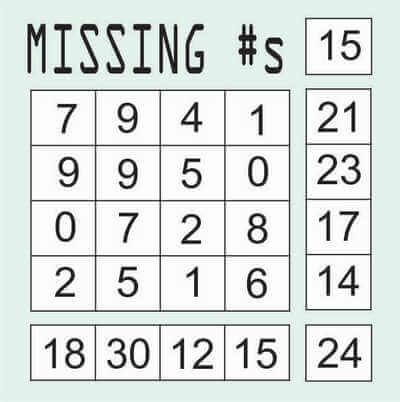 Missing Number Block Solution Page 6 April 10 2020