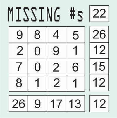Missing Number Block Solution Page 6 April 24 2020