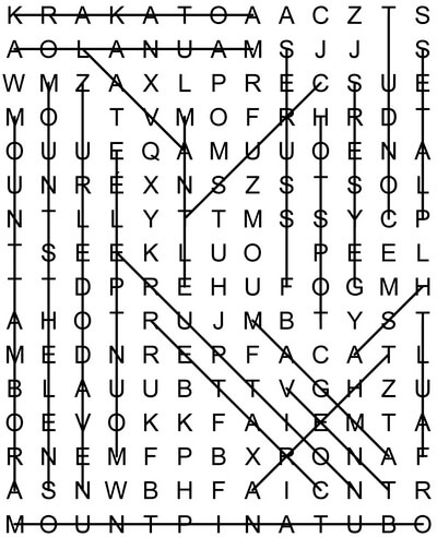 Volcano word search April 10 2020