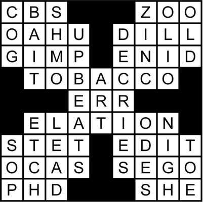 Famed Word Book Crossword Puzzle May 22 2020