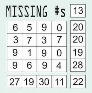 Missing Number Block May 22 2020