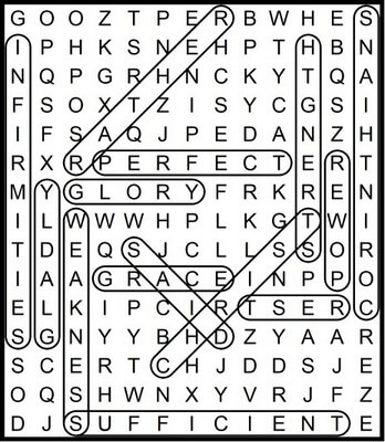 Bible Word Search 2 Corinthians 12 9