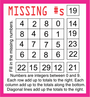 Missing Numbers August 28 2020