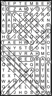 Autumn word search September 25, 2020