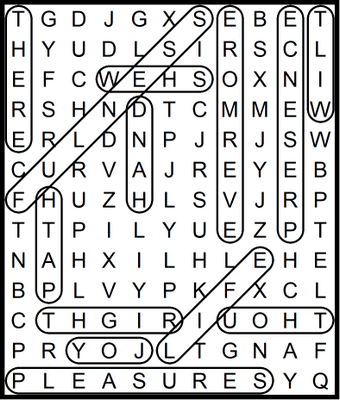 Bible Word Search Psalm 16 - September 25, 2020