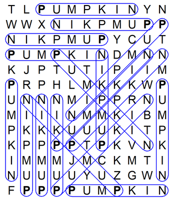 Pumpkin Word Search October 9, 2020