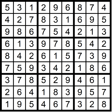 Sudoku Easy September 25, 2020