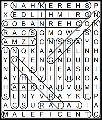 Disney Villains Word Search November 6, 2020