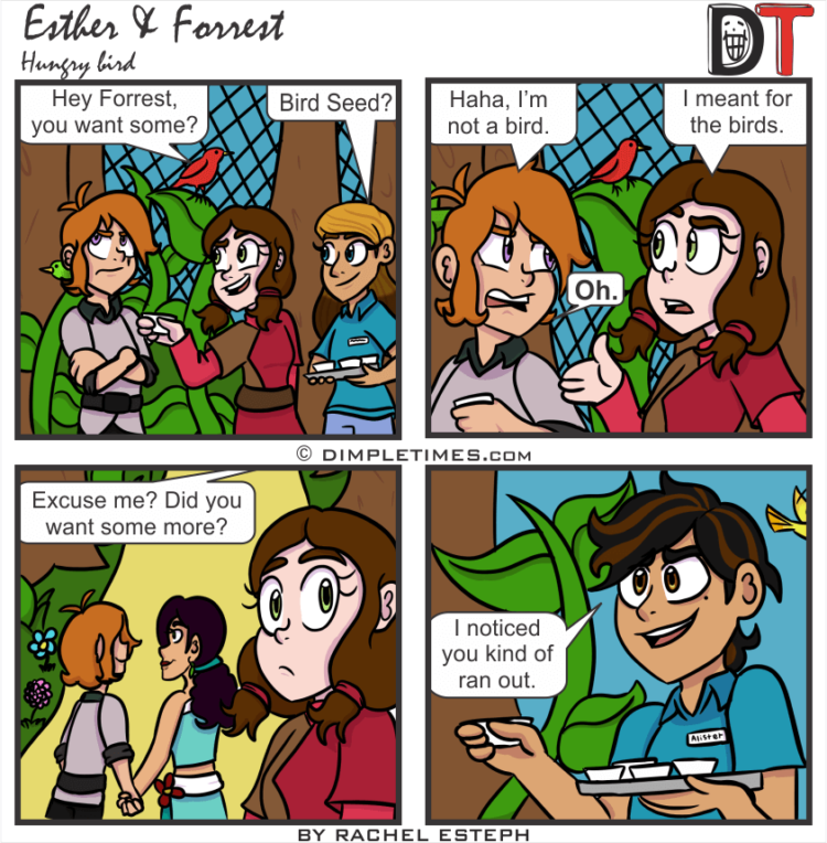 Esther and Forrest Comic - Hungry Bird - May 5th