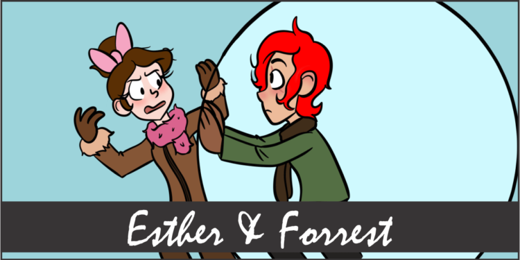 Esther and Forrest: Hanging out the Laundry