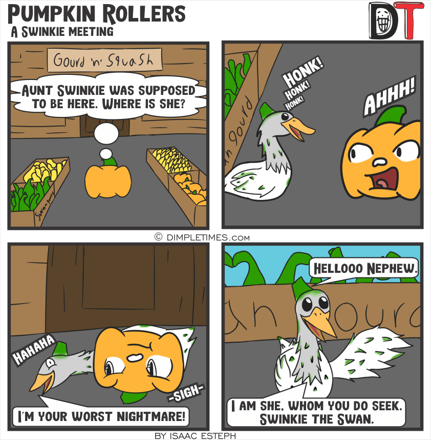 Pumpkin Roller Comic: A Swinkie Meeting
