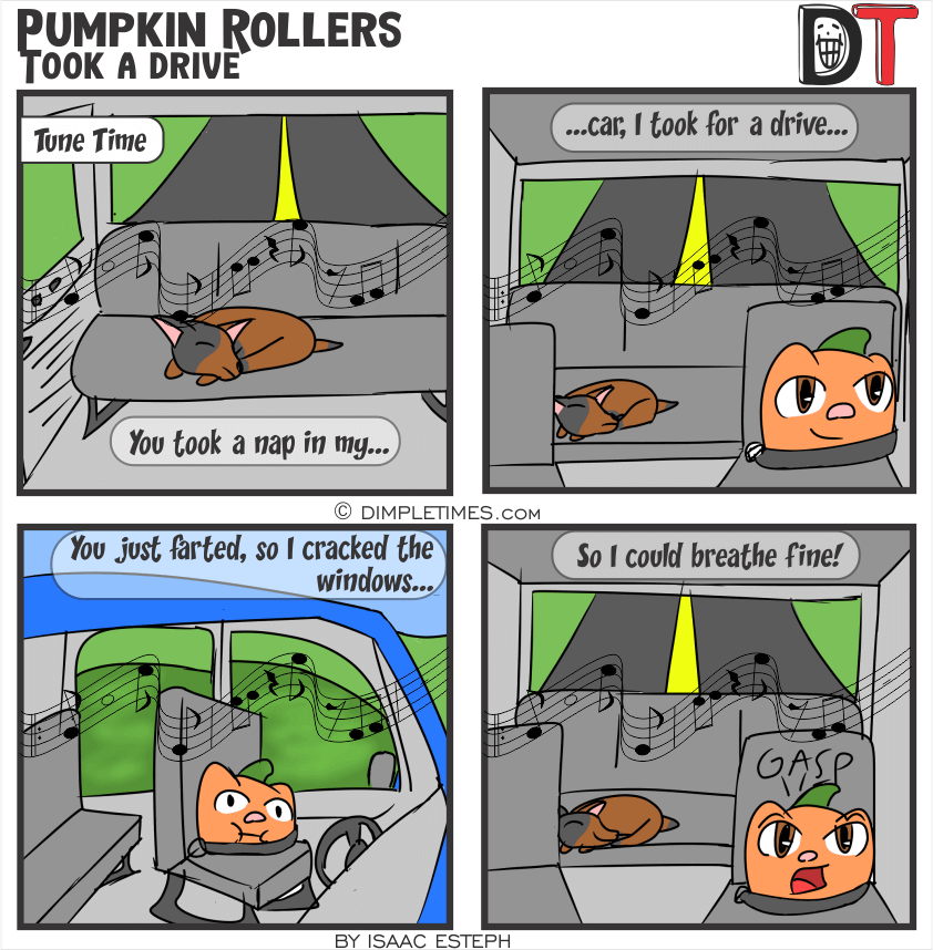 Pumpkin Roller Comic - Took a drive