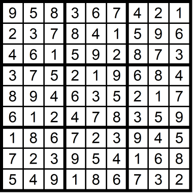 Sudoku Easy February 11, 2021