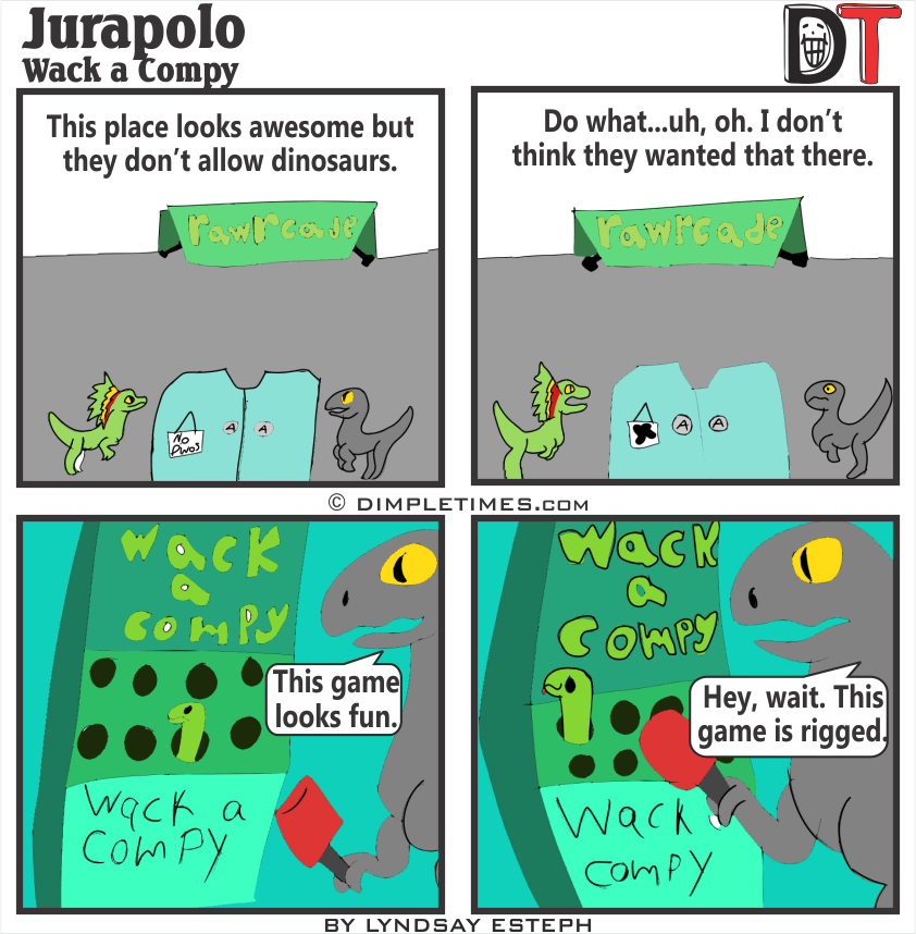 Jurapolo Comic - Wack a Compy - date of strip