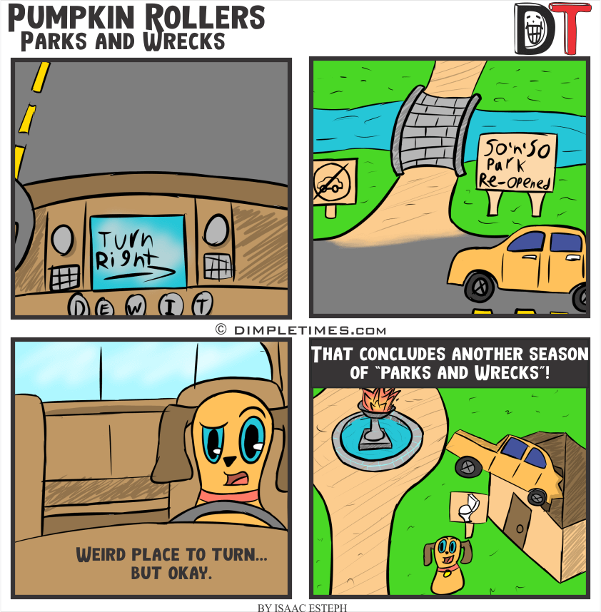 Pumpkin Roller Comic - Parks amd wrecks - 6-12-2020
