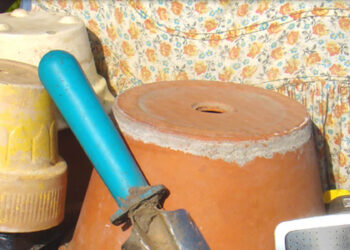 Container garden adds color