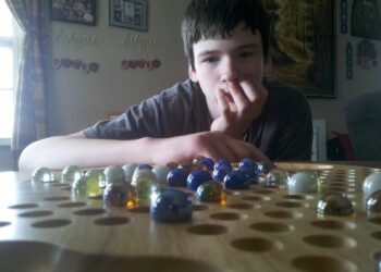 Jimmy playing game no smile