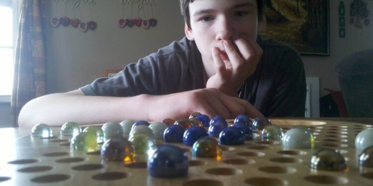 Jimmy playing game no smile
