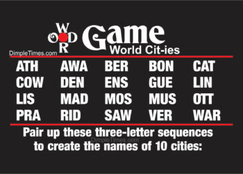 Word Game for World Cities