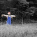 Decorating for fall by building a scarecrow